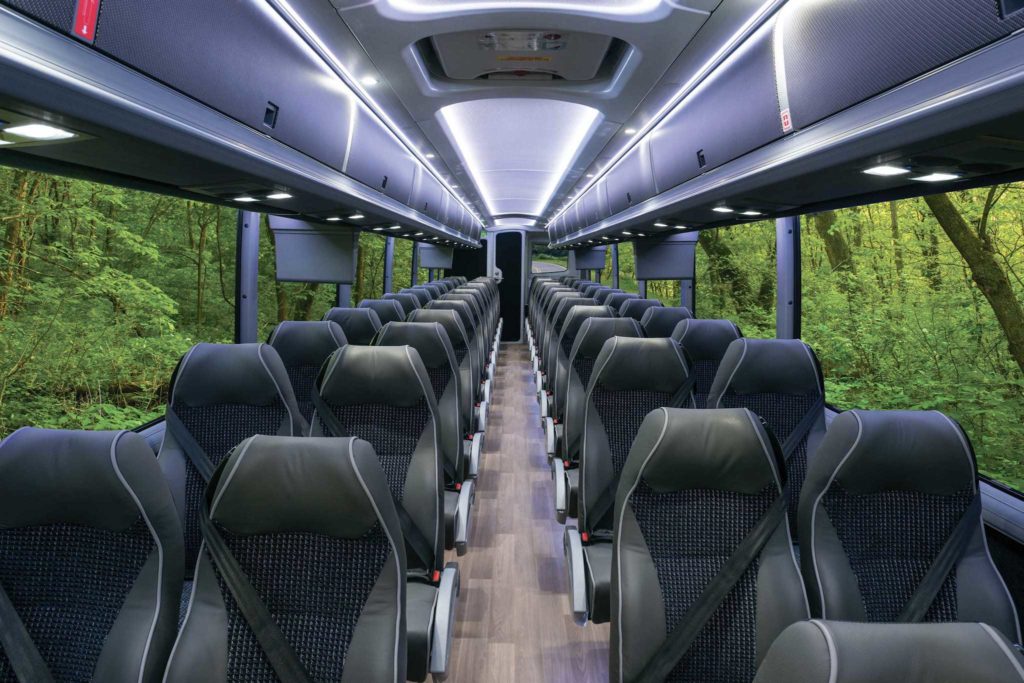 interior of a motorcoach