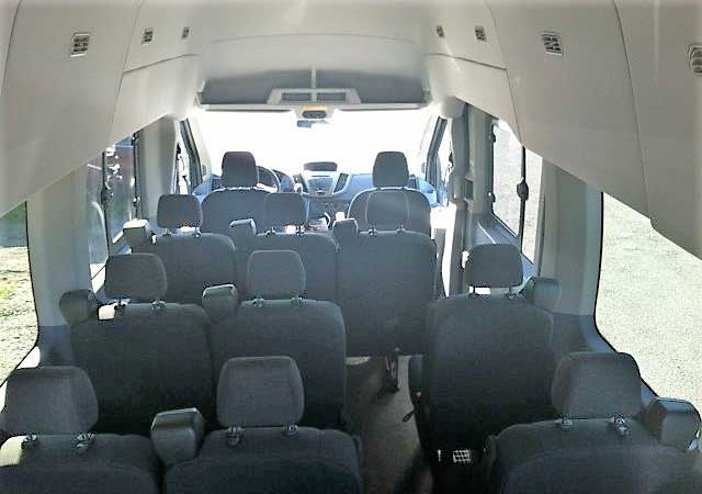 interior view of the transit van