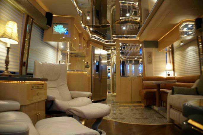 Interior view of an executive coach