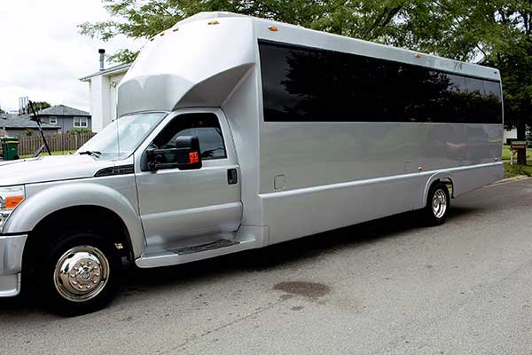 Mini-Bus parked outside waiting for passengers